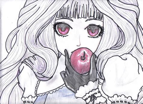 Anime Girl Eating Apple By Stelah On Deviantart