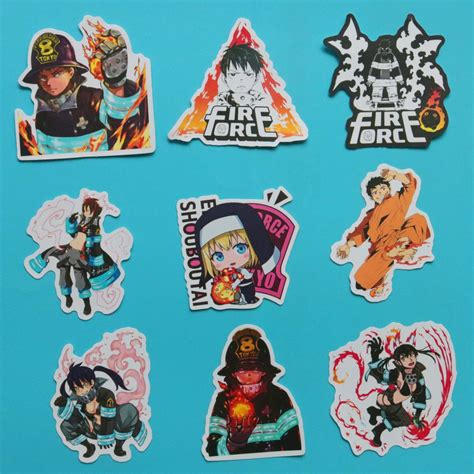 Fire Force Anime Sticker Pack Of 50 Stickers Waterproof Durable