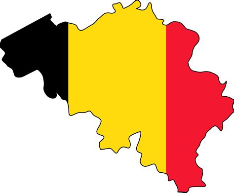 Belgium Flag Map •