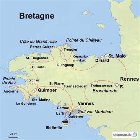 Stepmap Bretagne Landkarte Für Frankreich