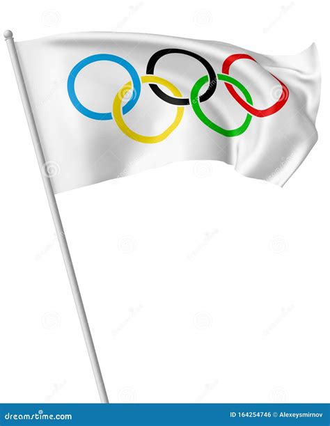 Small Olympic Flag Isolated Editorial Photo Illustration Of Flagstaff
