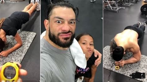 Roman Reigns And His Daughter Jojo Workout Together Live Video