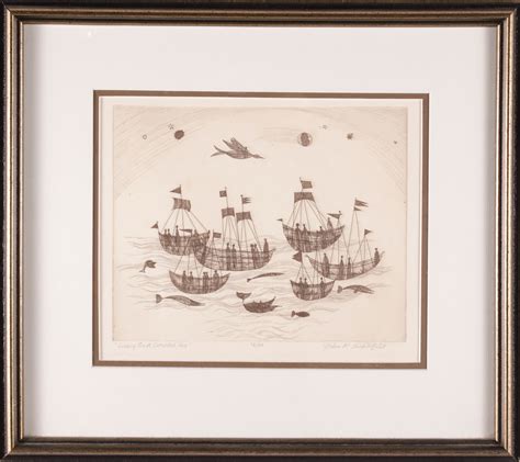 John F Lochtefeld Limited Edition Edition Etching Lively On A Crowded