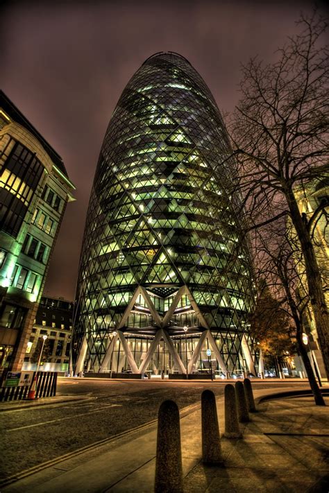 The Gherkin Hdr 1 Night Time Hdr Image Of The Gherkin Or Flickr