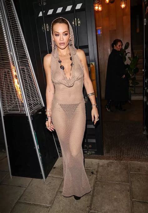 Rita Ora Goes Braless Under See Through Dress As She Flashes Thong In Sizzling Display Daily Star