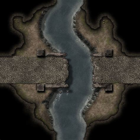 Broken Bridge Tilecb21 Fantasy Map Dungeon Maps Tabletop Rpg Maps