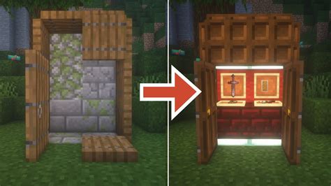 Minecraft Build Ideas 12 Things You Can Hide In A Closet Youtube