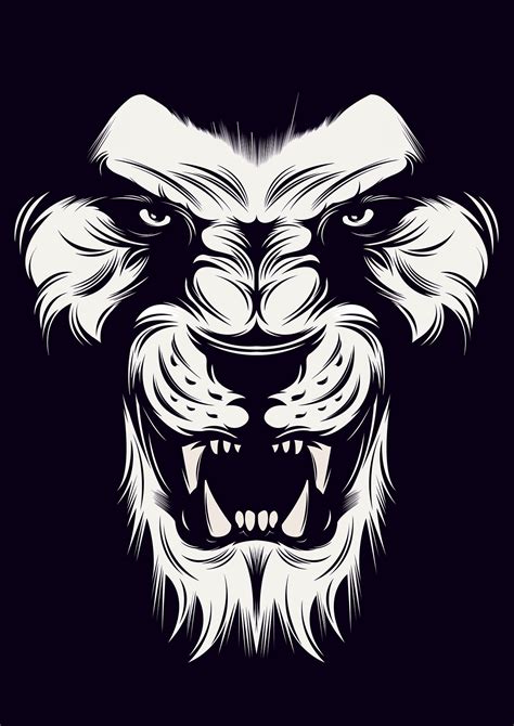 Angry Lion Vector On Behance Lion Vector Lion Art Lion Wallpaper