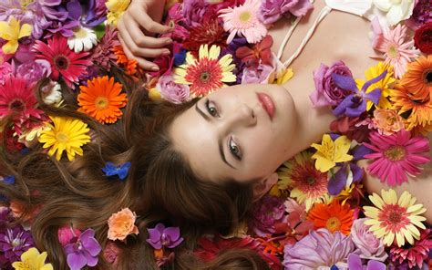 Girls Flowers Wallpapers Top Free Girls Flowers Backgrounds