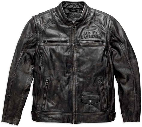 HARLEY DAVIDSON Men S Ironwood Convertible Leather Jacket Black 97167