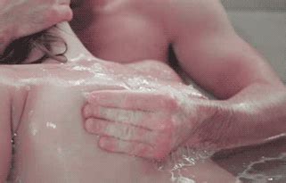 Gif Holing Bathtub Holding Neck Massage Breasts Sensual Wet Soapy Bathroom Smutty Com