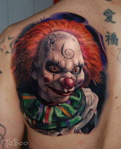 scary clown tattoo best tattoo design ideas