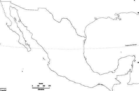 Mapa Mudo De México Mapa De México