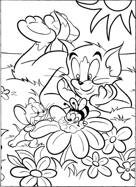 When you are rivals, for the most part, playing any sports can turn into an extremely with that truce between tom and jerry, we have also reached the peaceful end of this adventurous tom and jerry collection of coloring sheets. Tom And Jerry In The Garden Coloring Page | Bee coloring ...