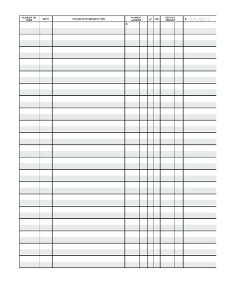 Printable Accounting Ledger Paper Template Free Printable General