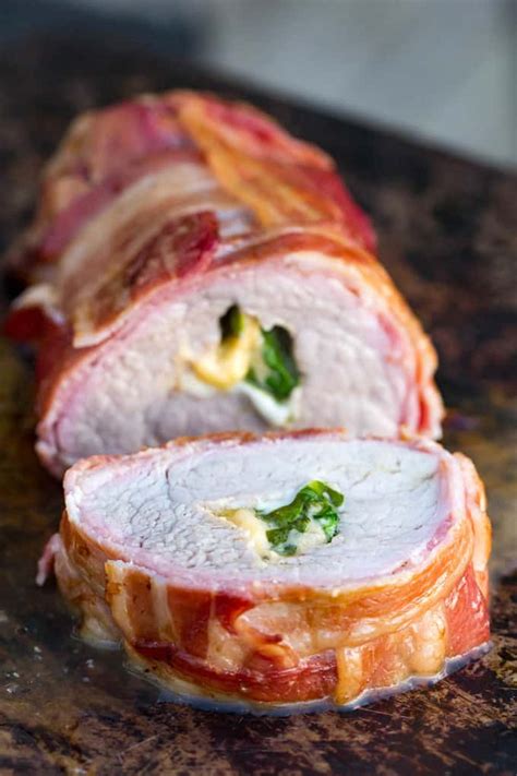 Traeger Smoked Stuffed Pork Tenderloin Easy Bacon Wrapped Tenderloin