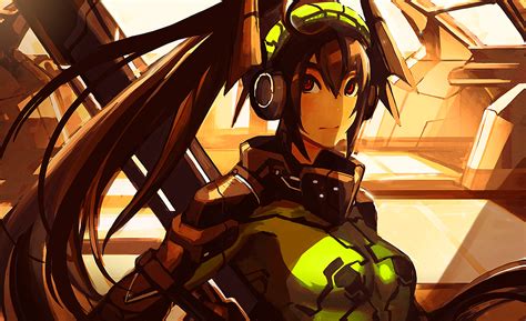 safebooru 1girl black hair borrowed character breasts cyron tanryoku have conquest headgear