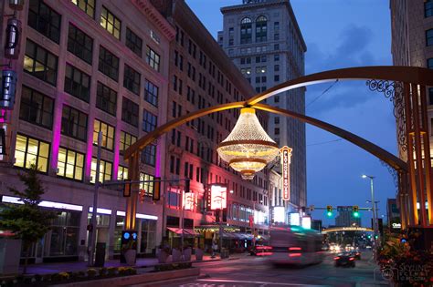 Playhouse Square District At Dusk