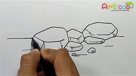 How To Draw Rocks Easy Draw Rocks How To Draw Rocks Drawing Rocks