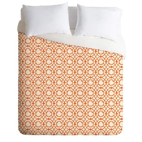 Caroline Okun Burnt Orange Umbria Duvet Cover Duvet Covers Duvet