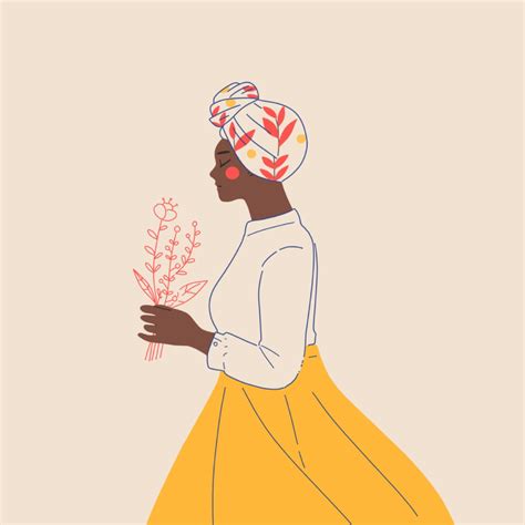 Free Art Woman Bright Headscarf Mixkit Female Art Illustration