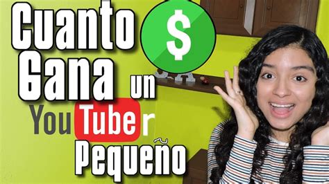 Cuanto Gana Un Youtuber Pequeño Cuanto Dinero Gano En Youtube Youtube