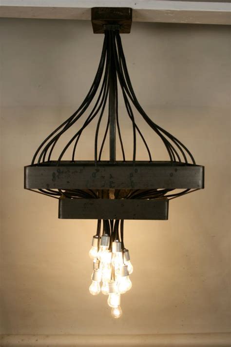 Try hanging one in your loft space. Industrial Modern Chandelier