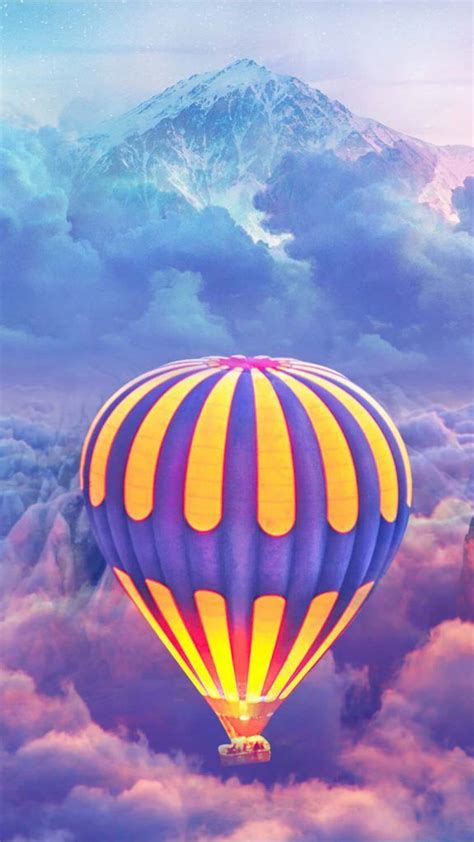Hot Air Balloons Over The Cloud Mountain 4k Ultra Hd Mobile Wallpaper