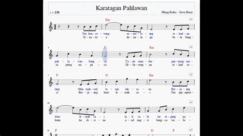 Chord Lagu Karatagan Pahlawan Youtube