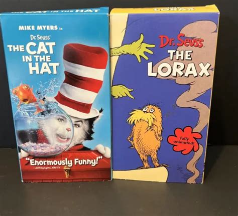 Lot Of Dr Seuss Vhs Video Tapes The Lorax Cat In The Hat