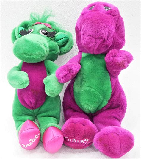 Buy The Vintage Barney And Baby Bop Plush Toys Goodwillfinds