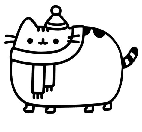Pusheen Cat Coloring Pages Black And White Coloring Pages