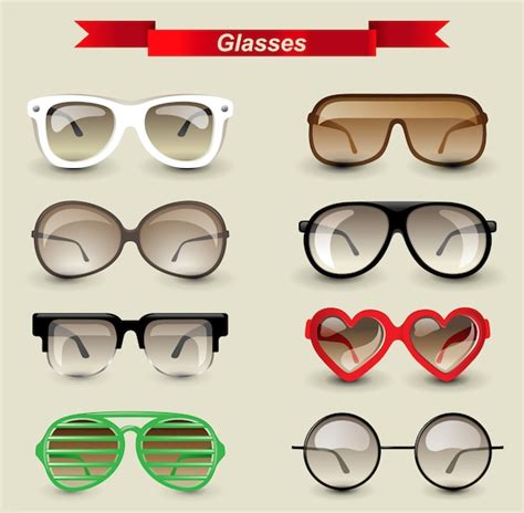 Premium Vector Glasses Set