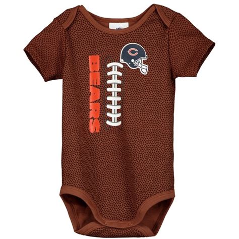 Newborn And Infant Chicago Bears Brown Football Bodysuit