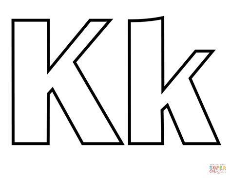 Dibujo de Letra K para colorear | Dibujos para colorear imprimir gratis
