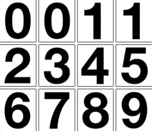 Numbering Kit 1200 Numbers 3 1 2 White Vinyl ICC Compliance