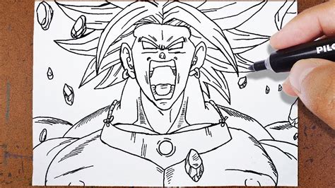 Comece por desenhar o círculo para a cabeça e, em seguida, adicione as diretrizes faciais. Como Desenhar BROLY O Lendário Super Saiyajin Dragon Ball Z - YouTube
