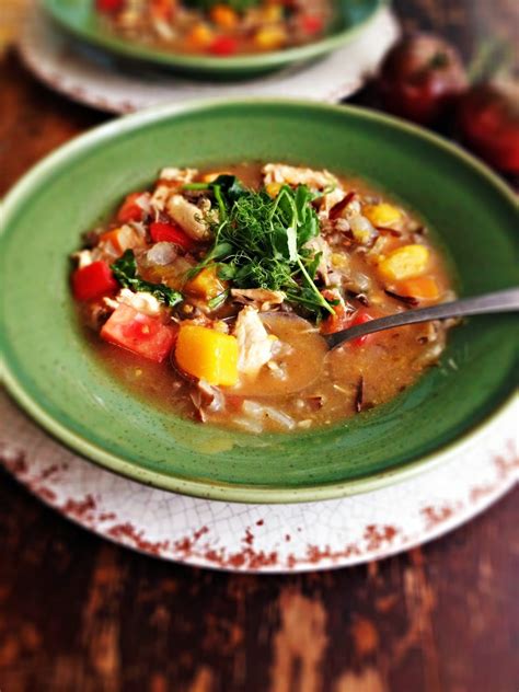 Sweetsugarbean Turkey Soup With Butternut Squash Wild Rice