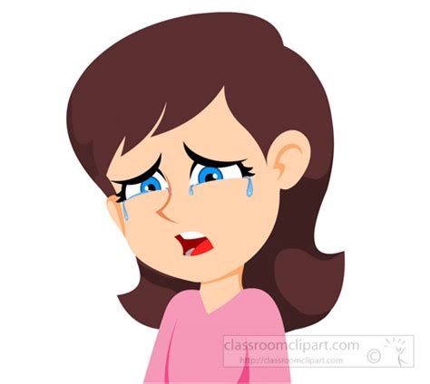 Facial Expressions Clipart Girl Character Crying Expression Clipart