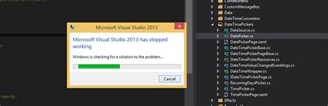 C Visual Studio 2013 Ultimate Update 3 Crashed When Open Cs File
