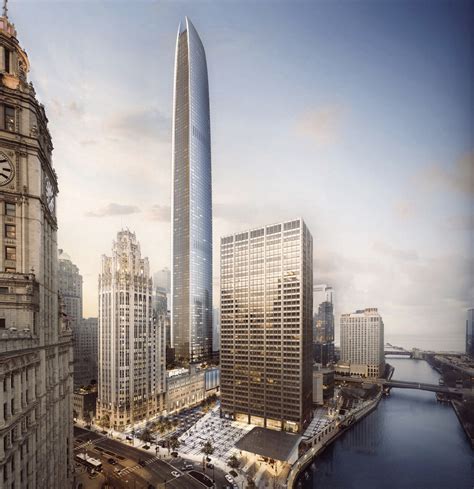 Chicagos Second Tallest Building Tribune Tower Addition Breaks Cover