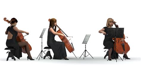 3d scan cellist trio
