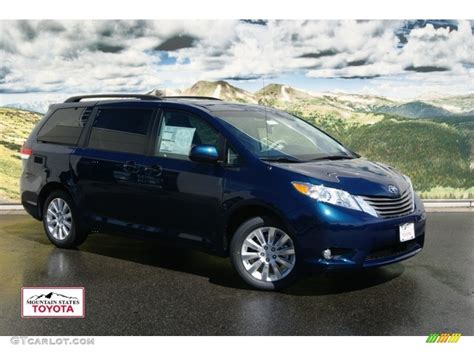 2011 South Pacific Blue Pearl Toyota Sienna Xle Awd 53279679 Photo 1