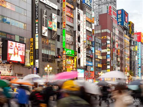 The Bustling Neighborhood Of Shinjuku In Tokyo Japan By Jose Stephens