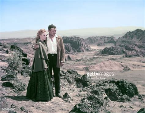American Actors Eleonor Parker And Clark Gable On The Set Of The King