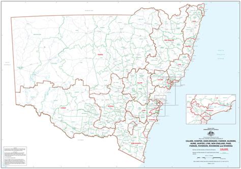 New South Wales Electoral Divisions And Local Government Areas Map
