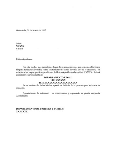 Carta De Cobro Juridico Ejemplo About Quotes W