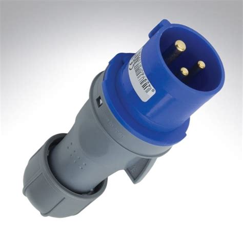 Lewden Pm321100n 32a 240v 3 Pin Industrial Blue Multimax Plug
