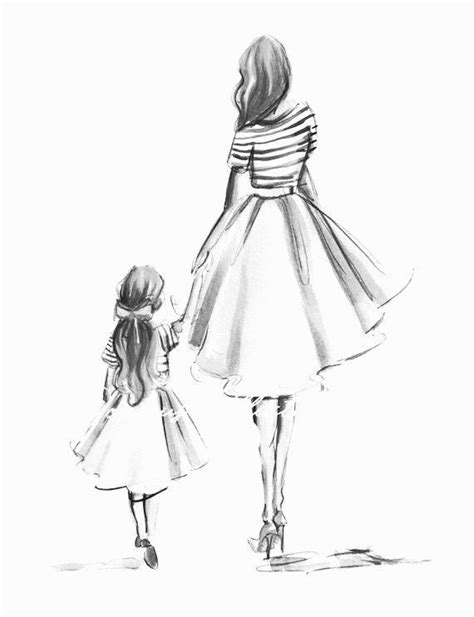 Pin By Camila On Dibujos A Lápiz Mother And Daughter Drawing Mother
