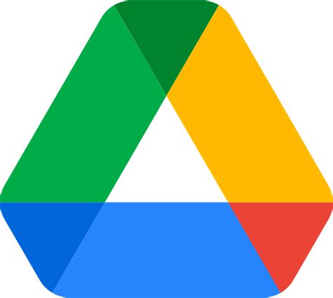 Docs (un logotipo azul), hojas (verde) y diapositivas (amarillo). File:Google Drive icon (2020).svg - Wikimedia Commons